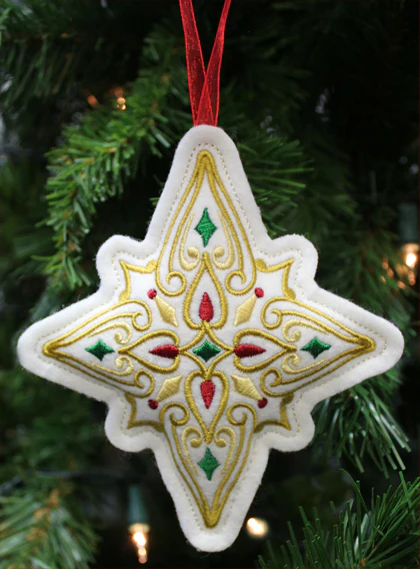 Christmas Filigree Star Ornament (In-the-Hoop) - Image 3