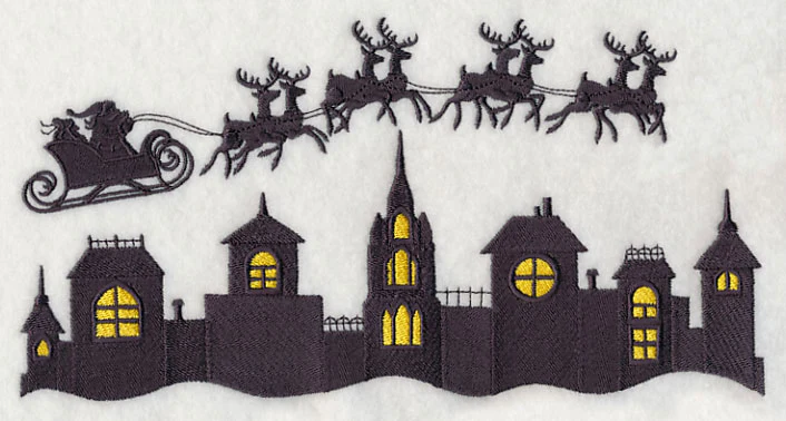 Christmas Flight Silhouette Scene - Image 2