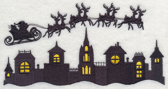 Christmas Flight Silhouette Scene - Image 3