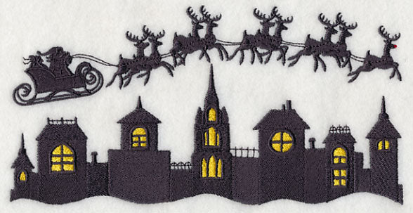 Christmas Flight Silhouette with Rudolph - Image 3