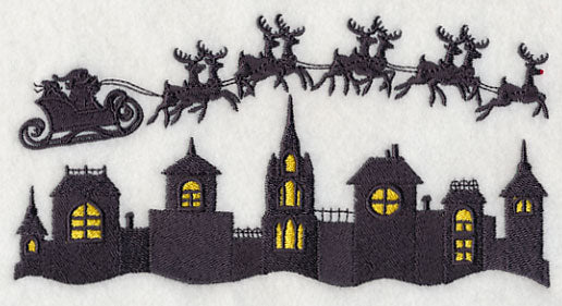 Christmas Flight Silhouette with Rudolph - Image 4