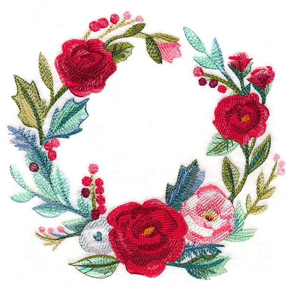 Christmas Floral Wreath in Watercolor - Image 2