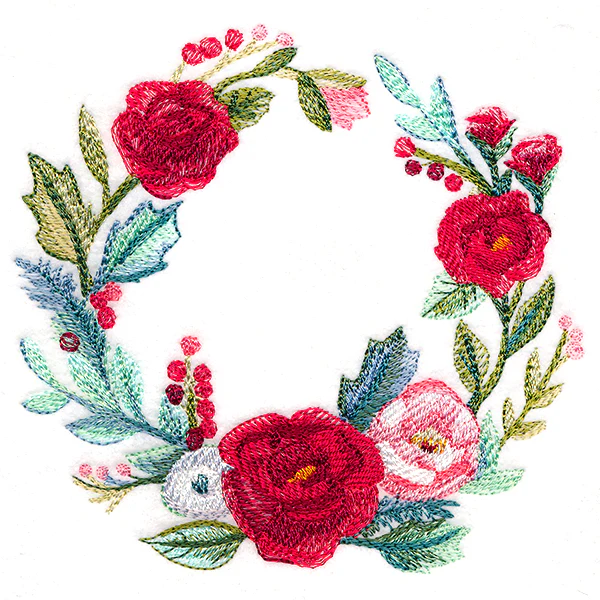 Christmas Floral Wreath in Watercolor - Image 4