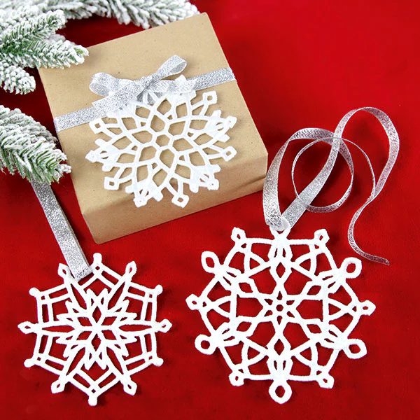 Christmas Flurry Snowflake Ornament 1 (Lace) - Image 2