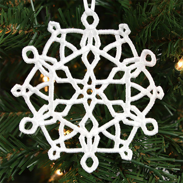 Christmas Flurry Snowflake Ornament 1 (Lace) - Image 5