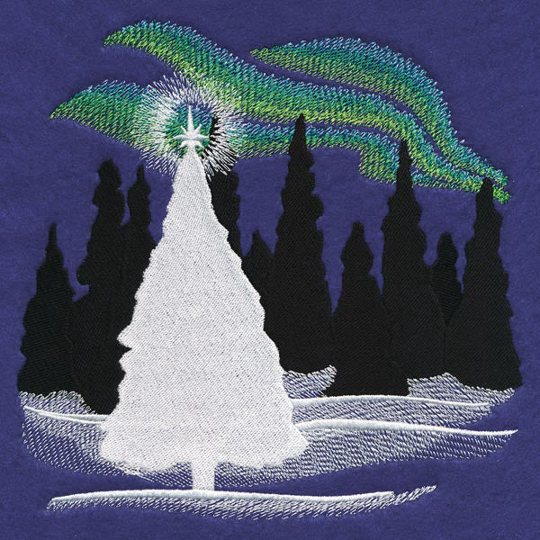 Christmas Forest with Northern Lights - Image 2