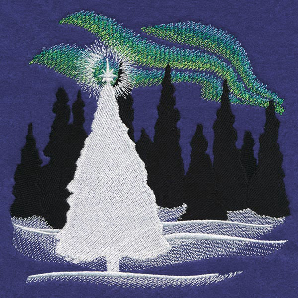 Christmas Forest with Northern Lights - Image 3