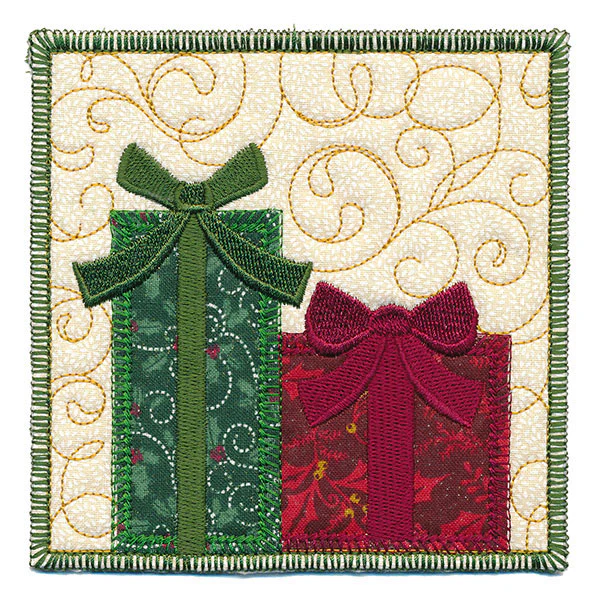 Christmas Gifts Are Waiting Mug Rug (In-the-Hoop) - Image 3