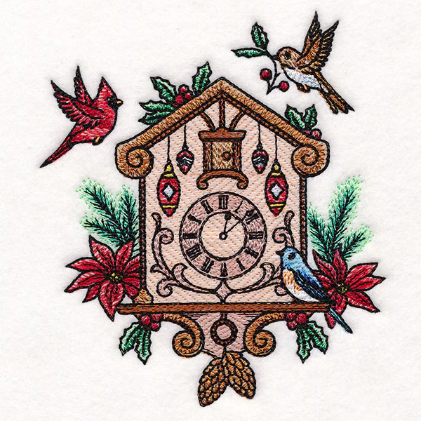 Christmas Gingerbread Clock & Birds - Image 3