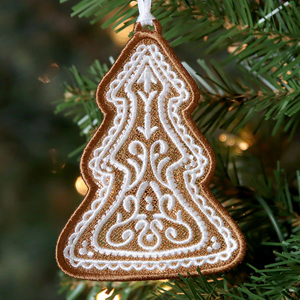 Christmas Gingerbread Cookie - Tree (Lace) - Image 3
