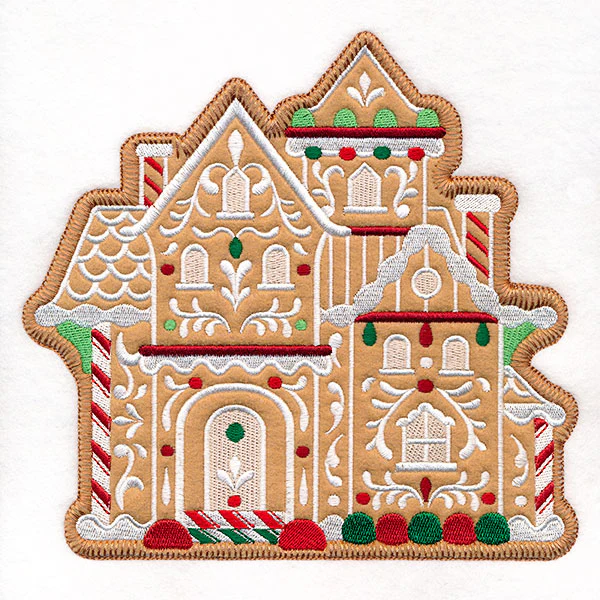 Christmas Gingerbread Mansion (Heirloom Applique)