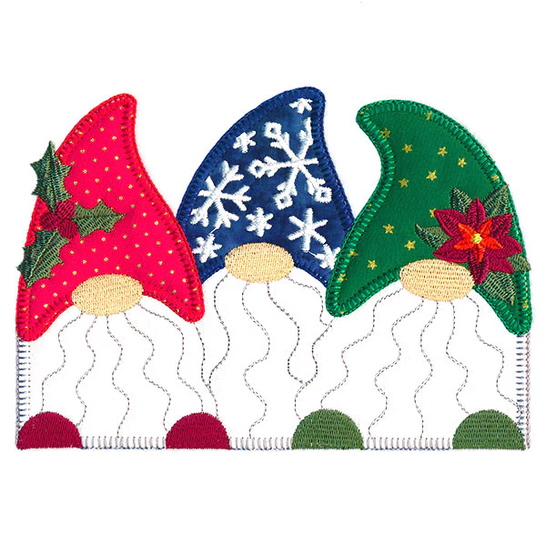 Christmas Gnome Trio (Heirloom Applique) - Image 3