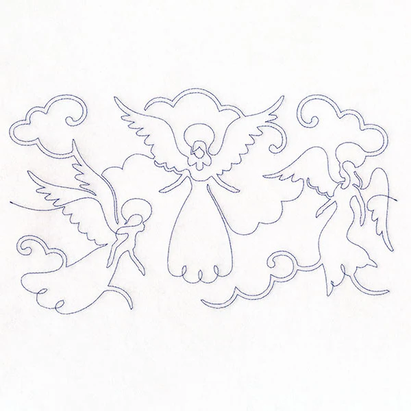 Christmas Hallelujah Angels (Edge-to-Edge Quilting)