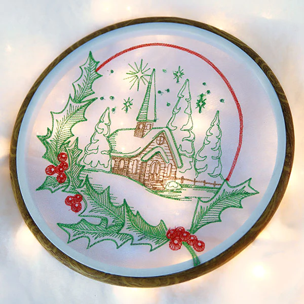 Christmas Holly Church Scene - Image 2