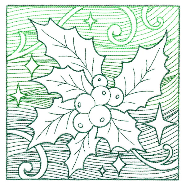 Christmas Holly Etching - Image 3