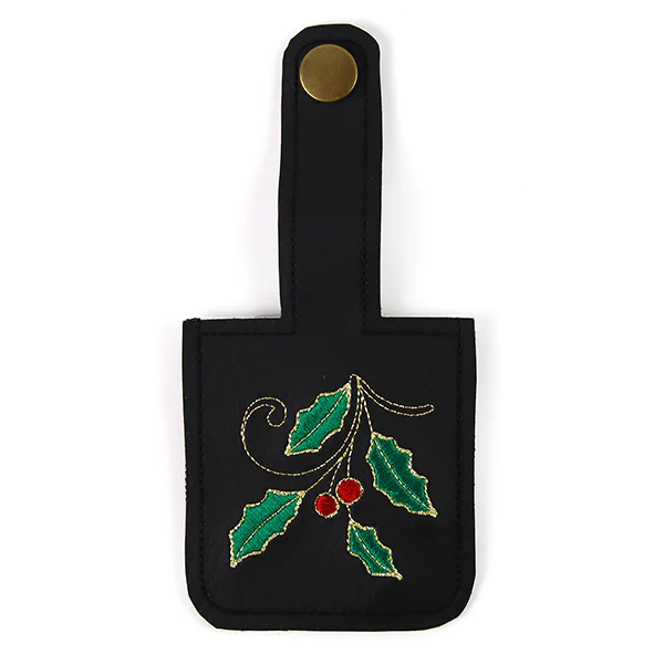 Christmas Holly Hand Sanitizer Keychain (In-the-Hoop) - Image 2