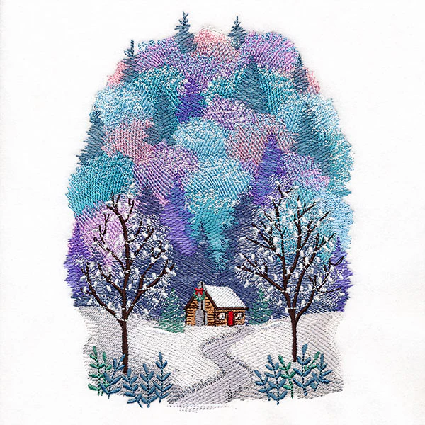 Christmas in the Woods Cabin Scene - Image 2