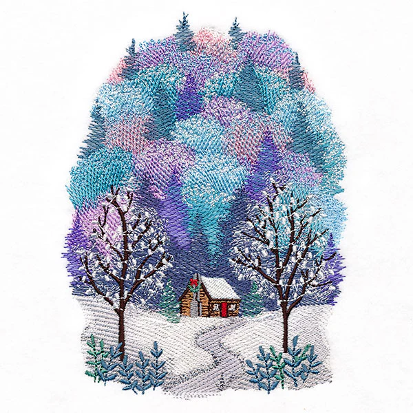 Christmas in the Woods Cabin Scene - Image 3