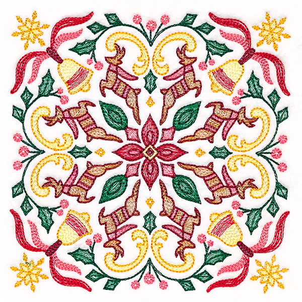 Christmas Kaleidoscope Reindeer Square - Image 5
