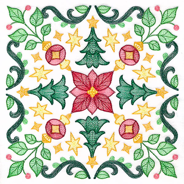 Christmas Kaleidoscope Trees Square - Image 9