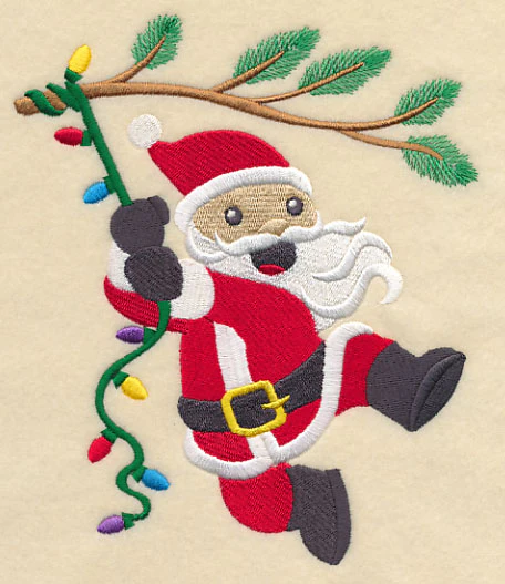 Christmas Lights and Santa
