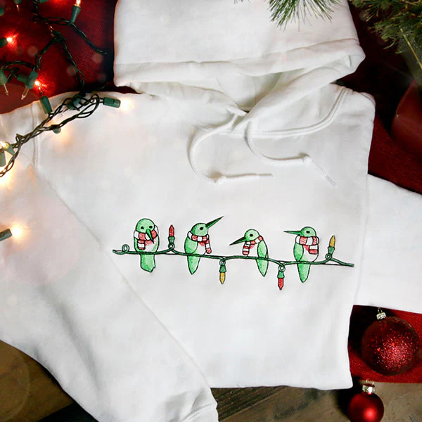 Christmas Lights Hummingbirds Border - Image 4