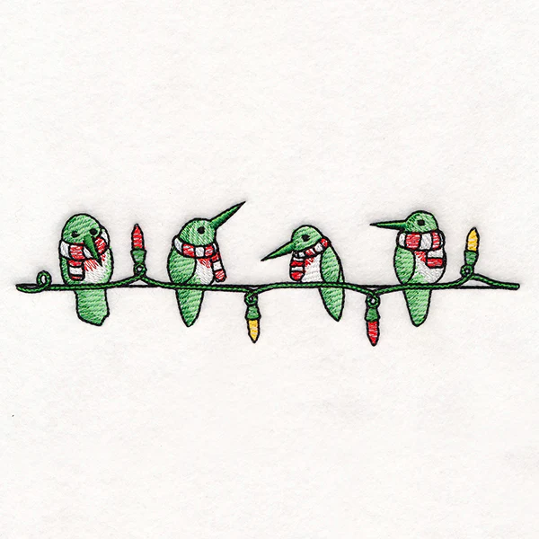 Christmas Lights Hummingbirds Border - Image 7