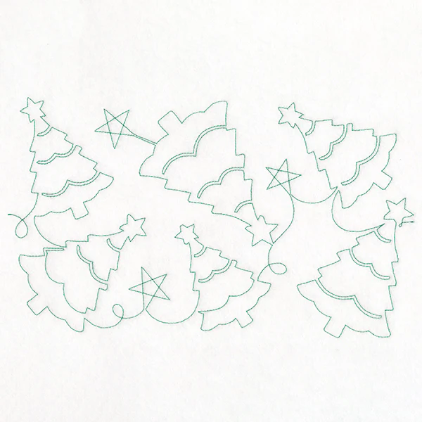 Christmas Magic - Christmas Trees (Edge-to-Edge Quilting)