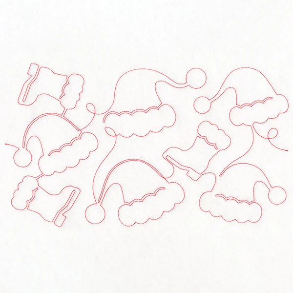 Christmas Magic - Santa Hats (Edge-to-Edge Quilting)
