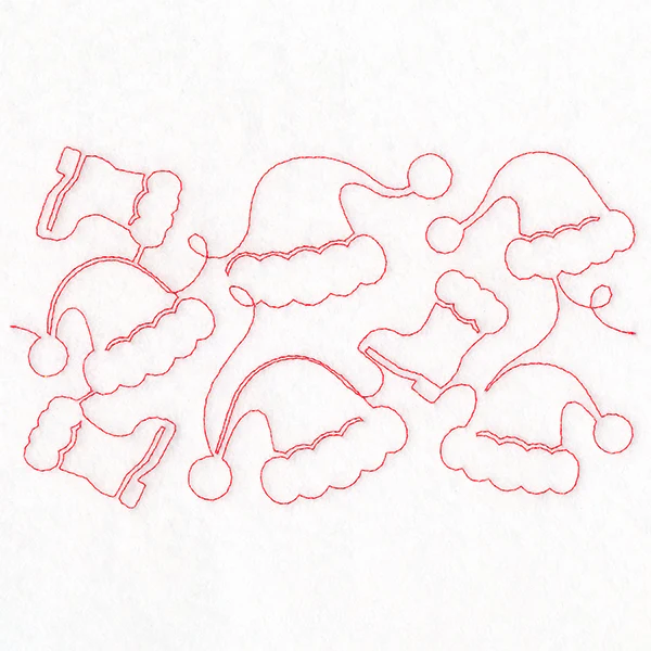Christmas Magic - Santa Hats (Edge-to-Edge Quilting) - Image 4