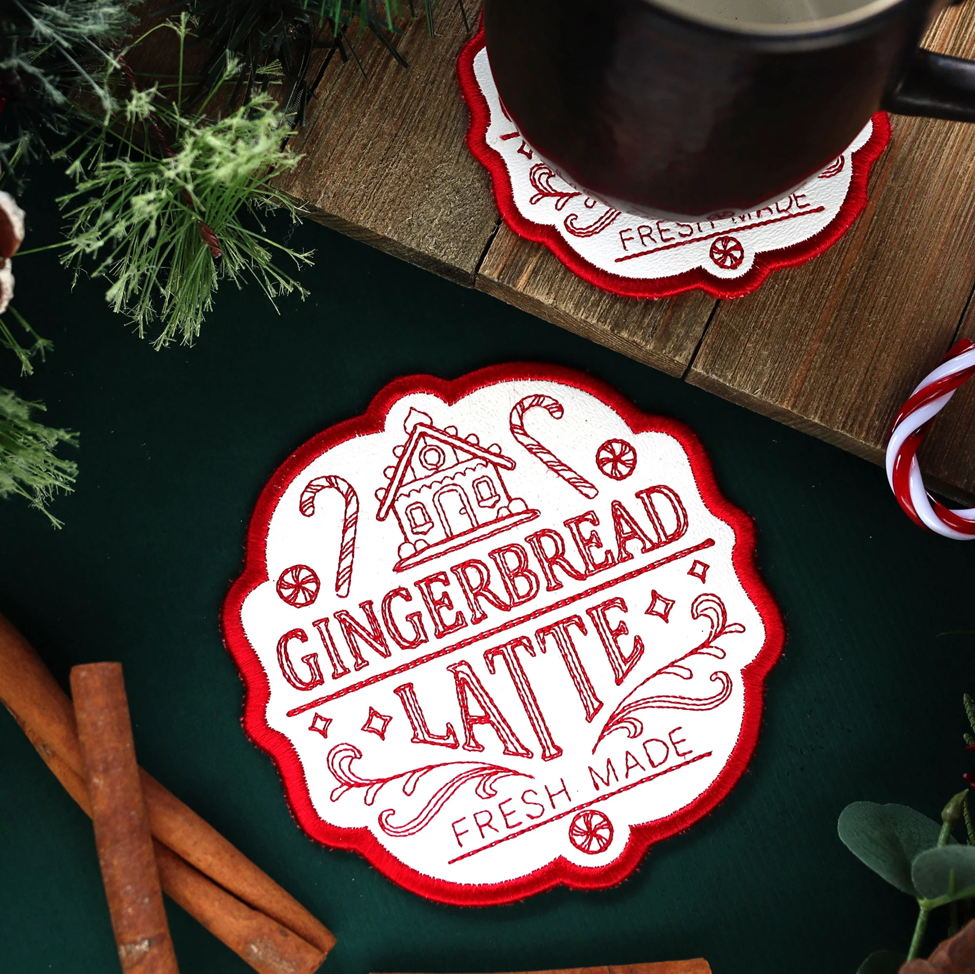 Christmas Market Coaster - Gingerbread Latte - Image 2