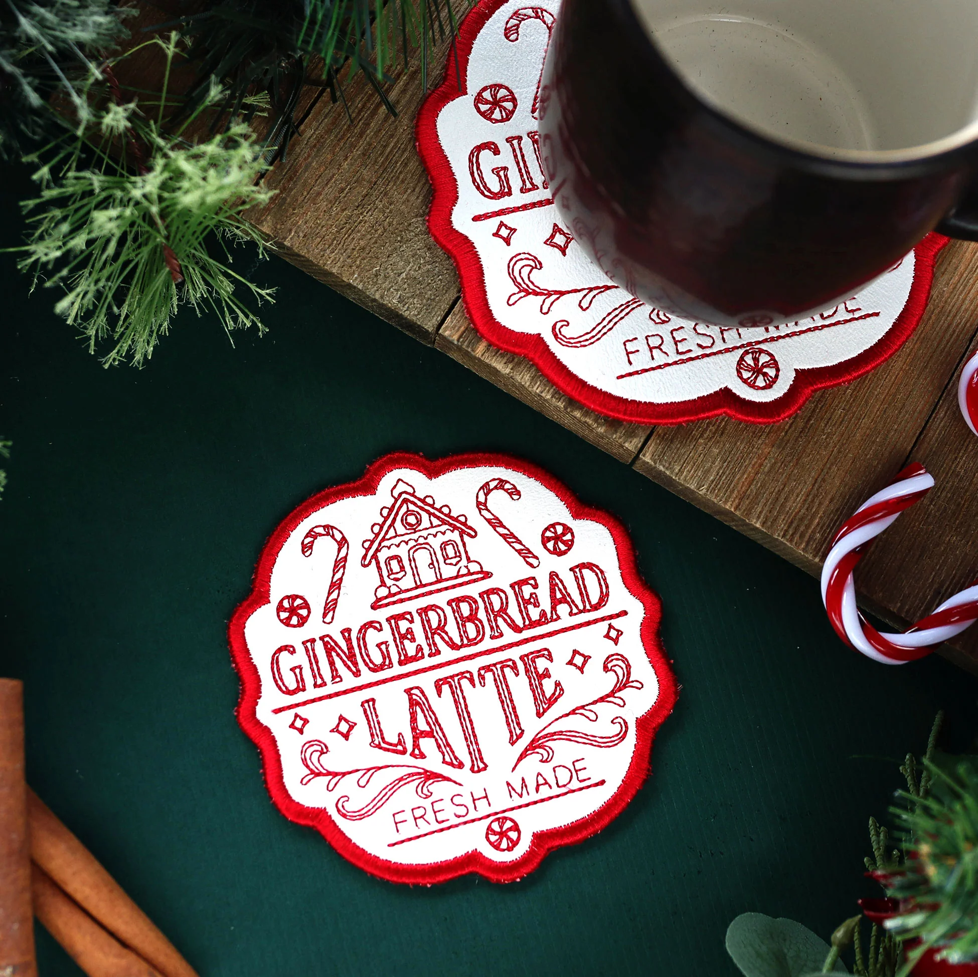 Christmas Market Coaster - Gingerbread Latte - Image 4