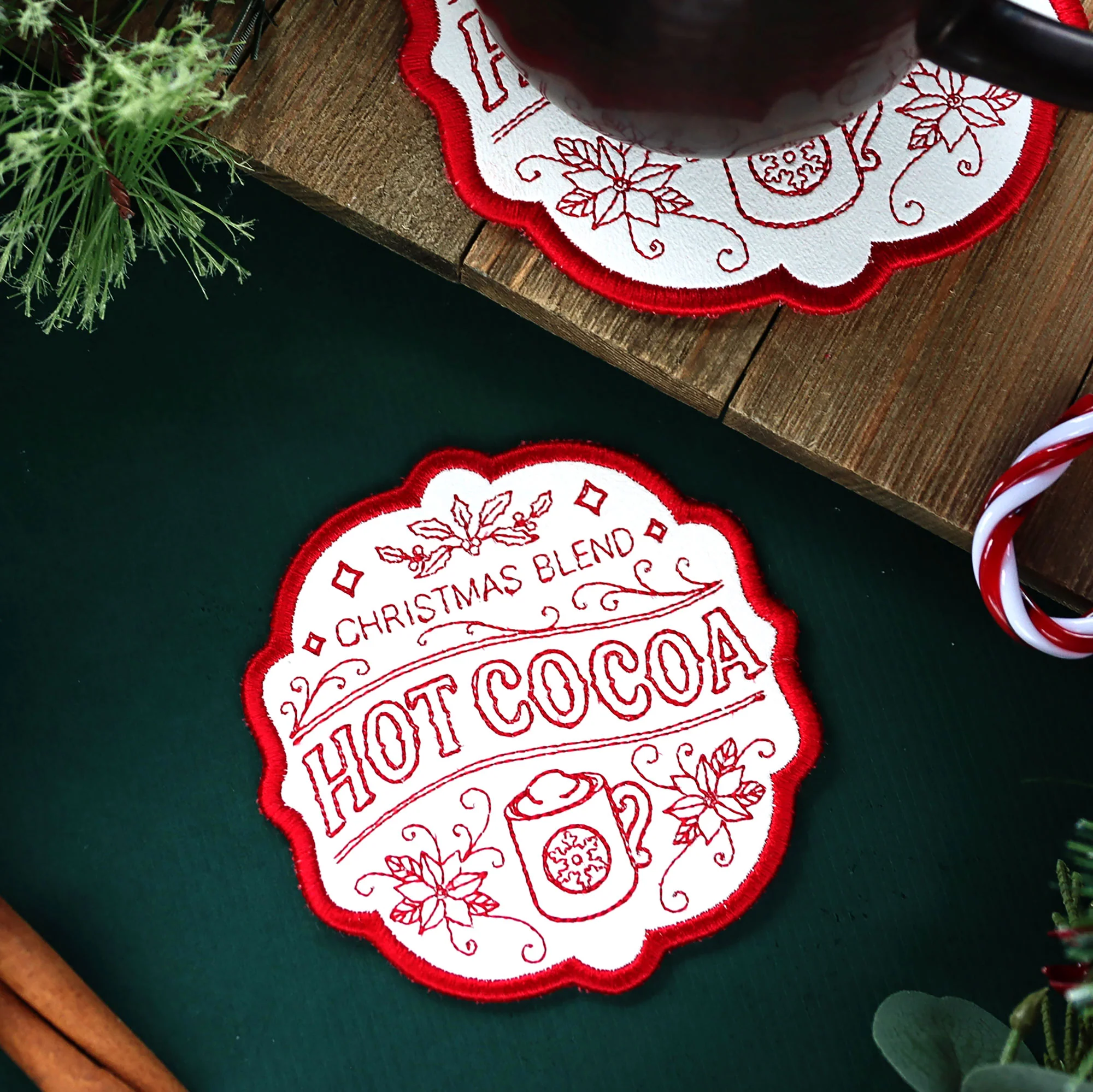 Christmas Market Coaster - Hot Cocoa - Image 4