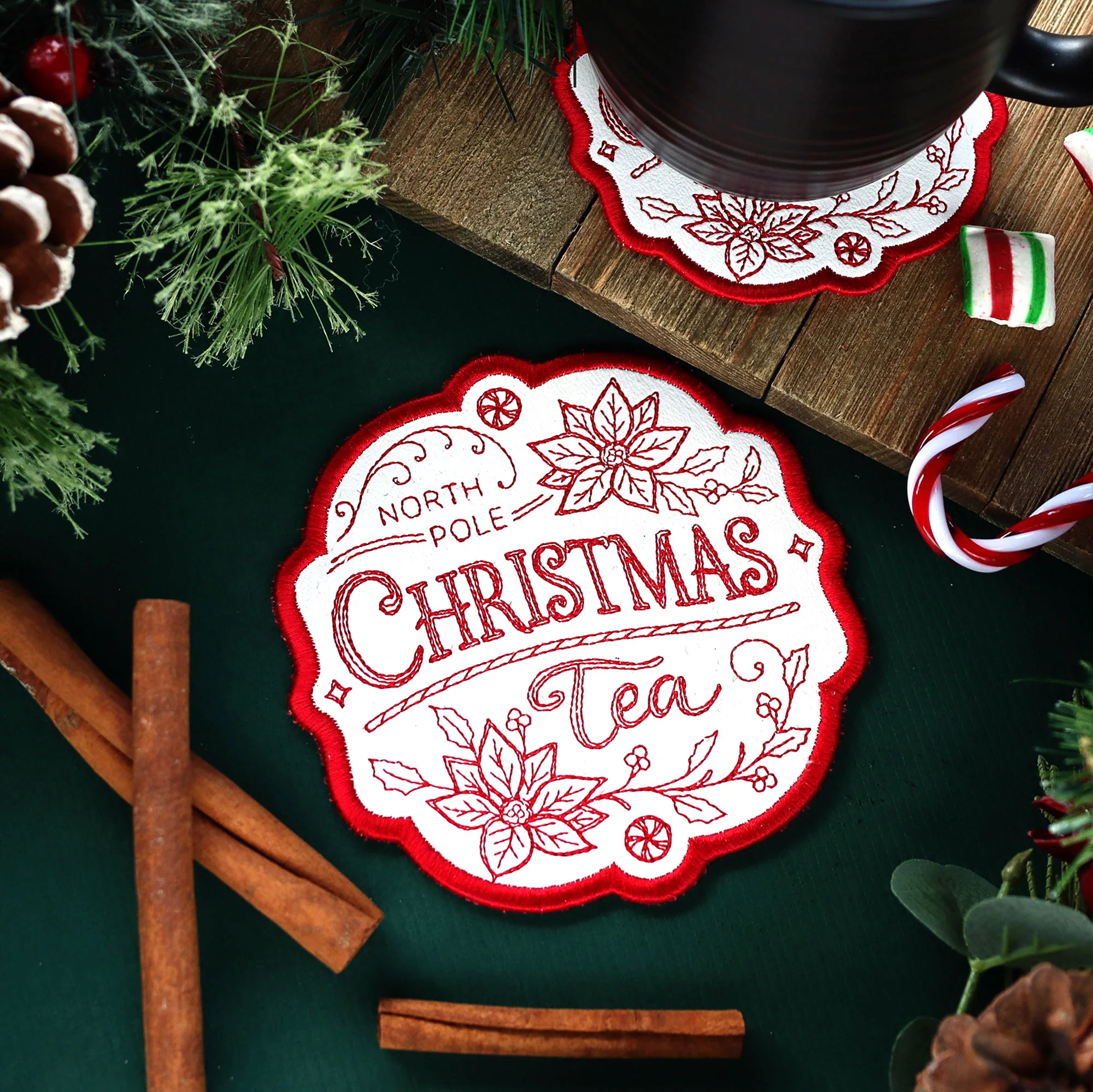 Christmas Market Coaster - Tea - Image 2