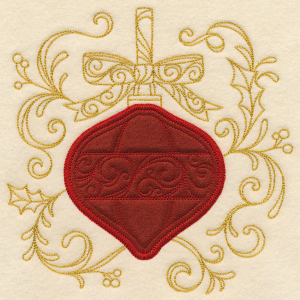 Christmas Memories - Opulent Ornament (Heirloom Applique) - Image 2