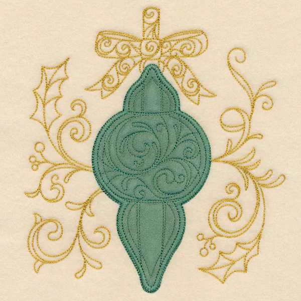 Christmas Memories - Ornate Ornament (Heirloom Applique) - Image 2