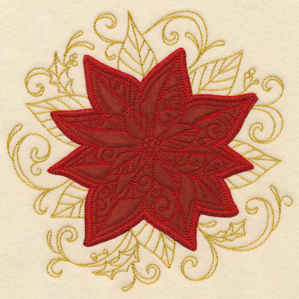 Christmas Memories - Poinsettia (Heirloom Applique) - Image 2