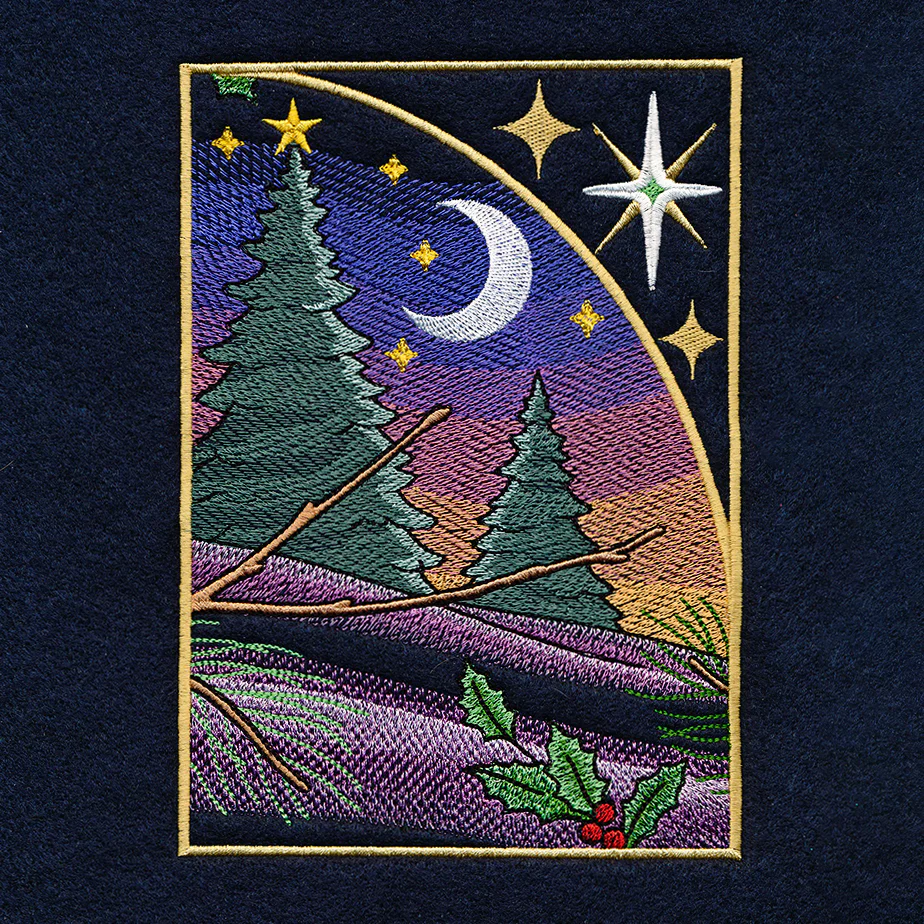 Christmas Night Cardinals Panel Scene - Image 14