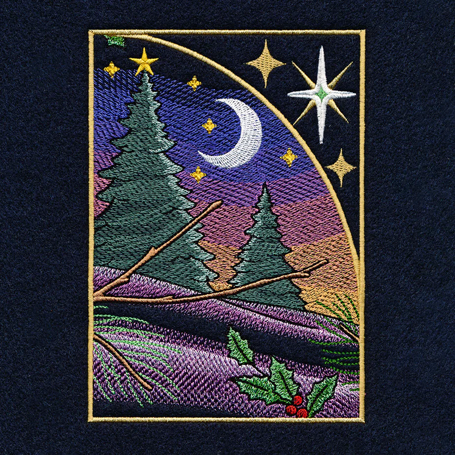 Christmas Night Cardinals Panel Scene - Image 19