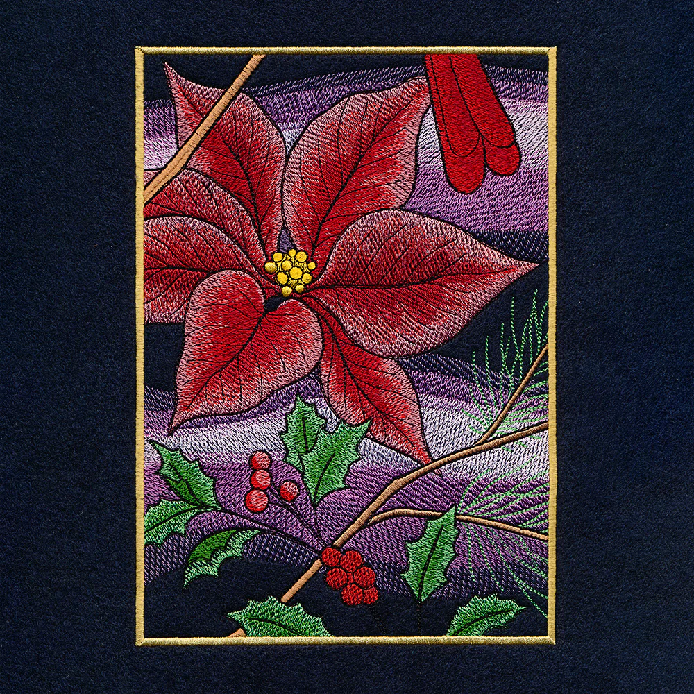 Christmas Night Cardinals Panel Scene - Image 5