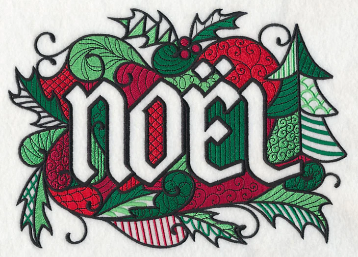 Christmas Noel (Blackwork) - Image 5