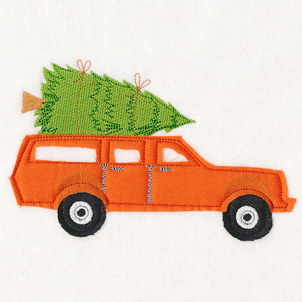 Christmas On-the-Go - Retro Wagon (Crafty Cut Applique) - Image 2