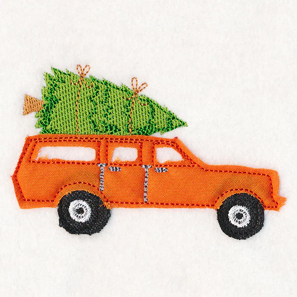 Christmas On-the-Go - Retro Wagon (Crafty Cut Applique) - Image 3