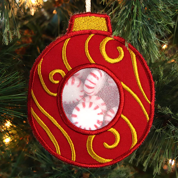 Christmas Ornament Candy Holder (In-the-Hoop) - Image 6