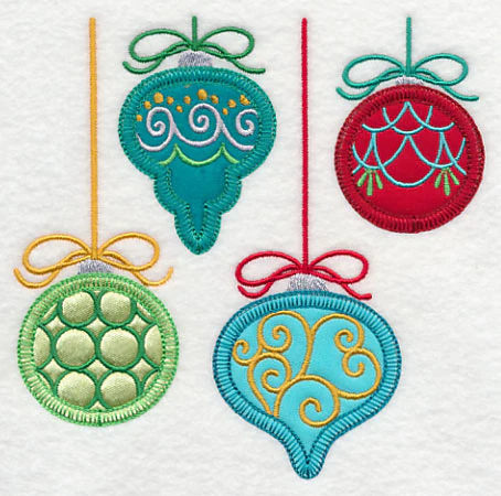 Christmas Ornament Quartet (Applique) - Image 3