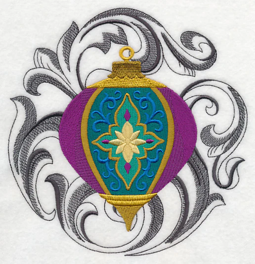 Christmas Ornament with Baroque Background - Image 2