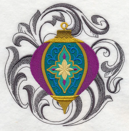 Christmas Ornament with Baroque Background - Image 3