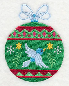 Christmas Ornament with Bluebird - Image 2