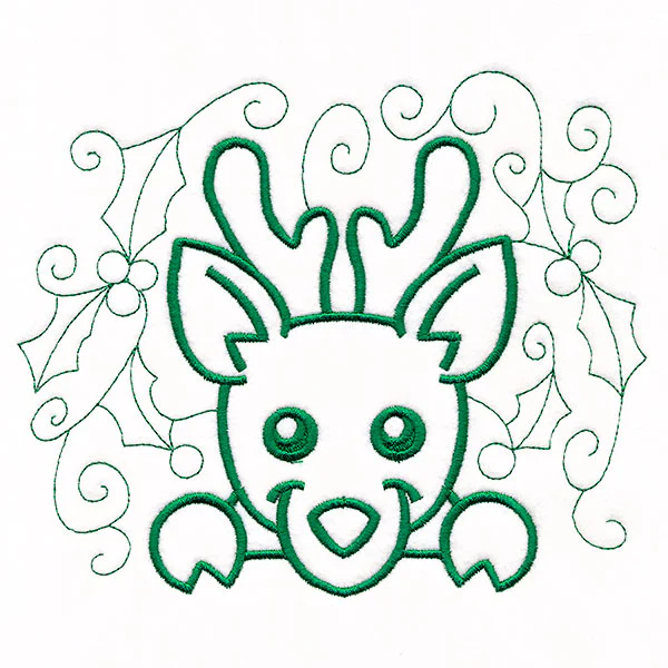 Christmas Peeking Doodles - Reindeer - Image 2