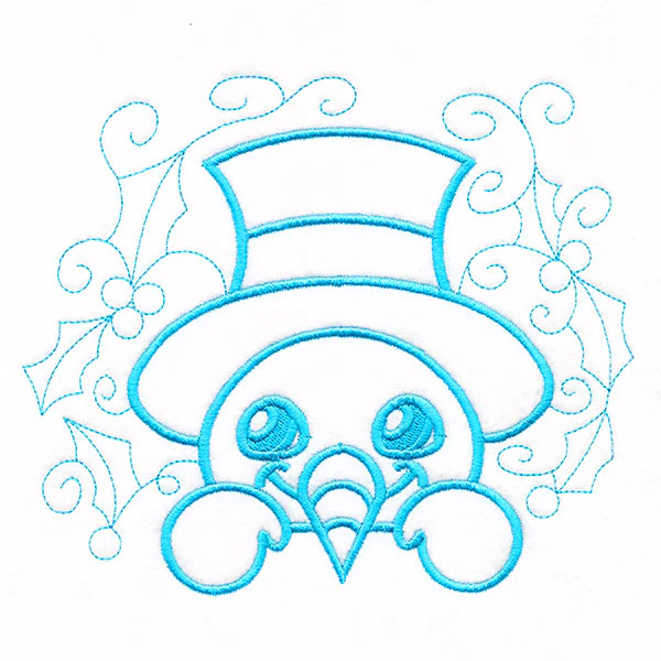 Christmas Peeking Doodles - Snowman - Image 3